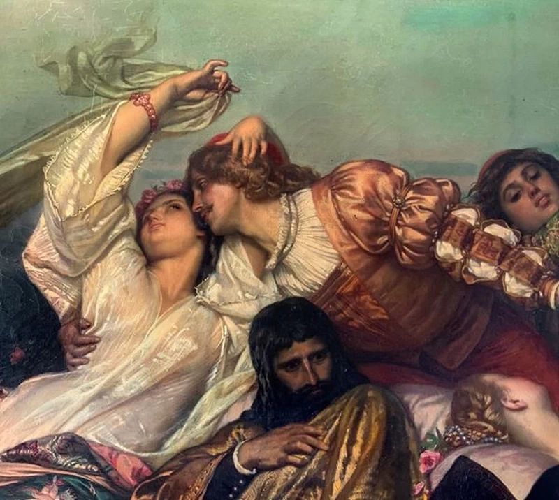 Joseph van Lerius - voluttà e devozione, 1857, dettaglio
